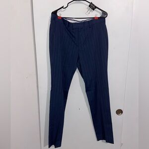 Women's Navy Pinstripe Trousers